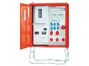 Orange workshop cabinet