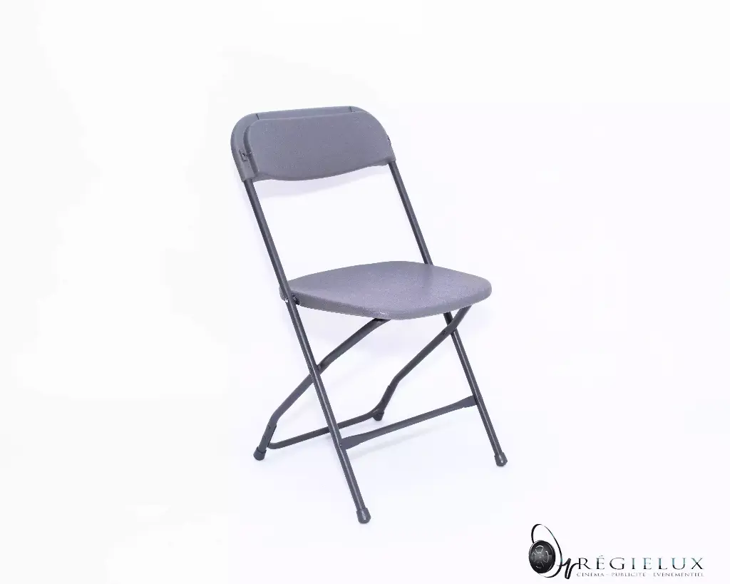 Gray folding chair