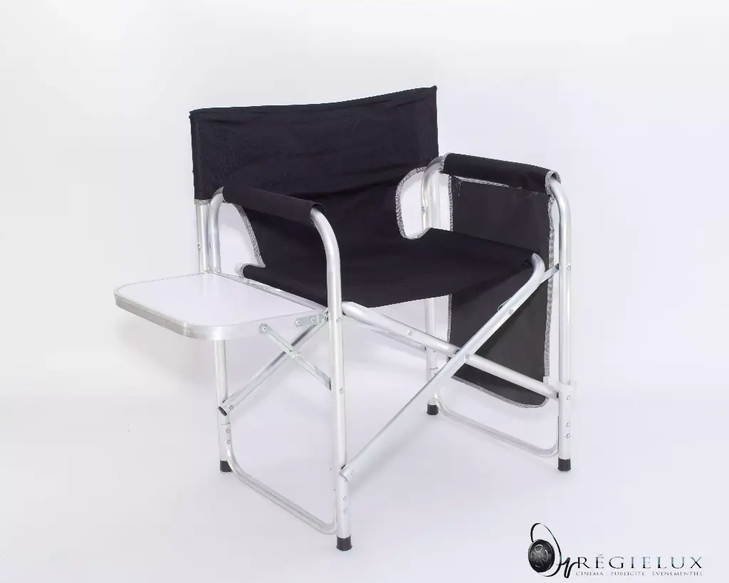 Chaise réalisateur noire ALU