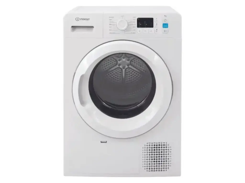 INDESIT 9KG White Porthole Tumble Dryer (Condensation or direct evacuation)