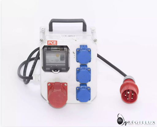 [ELEC0029] Coffret électrique (entrée 16ATRI- sorties 16Atri + 3 schuko 220v + disjoncteur) 