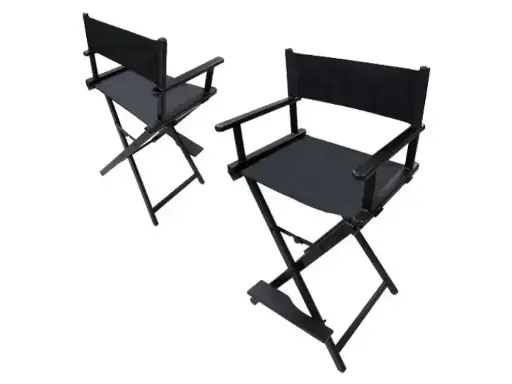[HMC0018] Professional Black Aluminum Makeup/Director High Chair